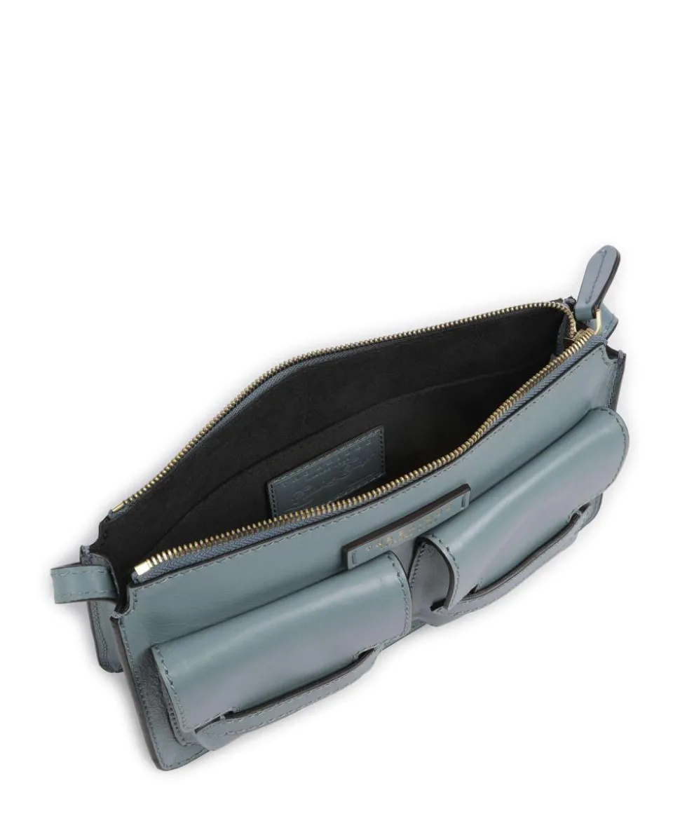 Lucrezia Umhängetasche fein genarbtes Rindsleder hellblau