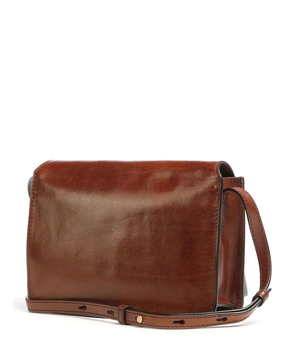 Lucrezia Umhängetasche glattes Rindsleder braun