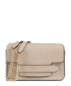 Lucrezia Wow Schultertasche geprägtes Rindsleder beige
