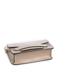 Lucrezia Wow Schultertasche geprägtes Rindsleder beige