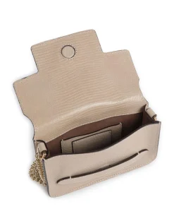 Lucrezia Wow Schultertasche geprägtes Rindsleder beige