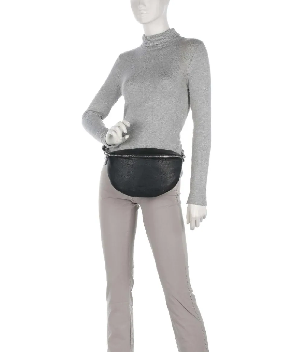 Luis Gürteltasche genarbtes Rindsleder schwarz