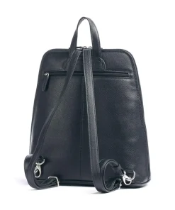 Luis Rucksack genarbtes Rindsleder dunkelblau