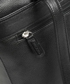 Luis Rucksack genarbtes Rindsleder schwarz