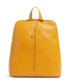Luis Rucksack genarbtes Rindsleder senfgelb