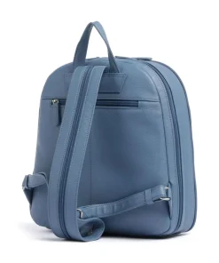 Luis Rucksack genarbtes Rindsleder blaugrau