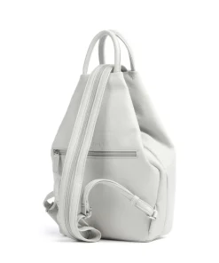 Luis Rucksack genarbtes Rindsleder hellgrau