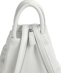 Luis Rucksack genarbtes Rindsleder hellgrau