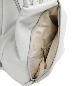 Luis Rucksack genarbtes Rindsleder hellgrau