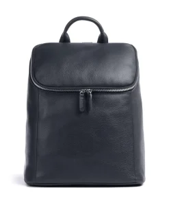 Luis Rucksack genarbtes Rindsleder dunkelblau