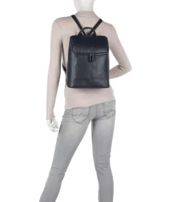 Luis Rucksack genarbtes Rindsleder dunkelblau