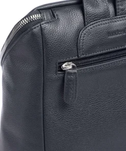 Luis Rucksack genarbtes Rindsleder dunkelblau