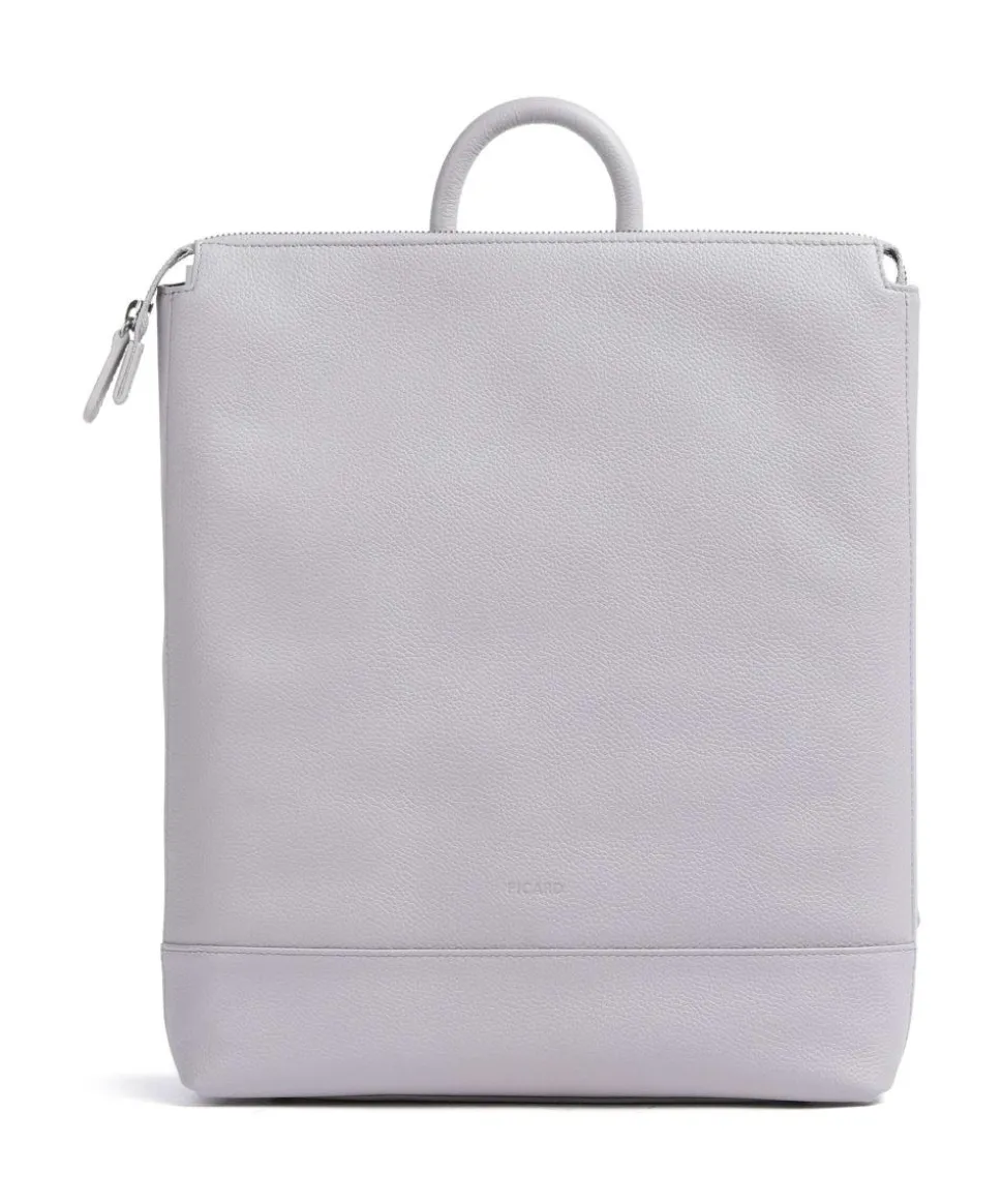 Luis Rucksack genarbtes Rindsleder violett