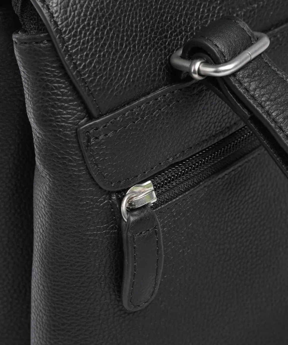 Luis Rucksack genarbtes Rindsleder schwarz