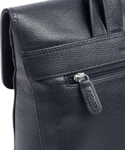 Luis Rucksack genarbtes Rindsleder navy