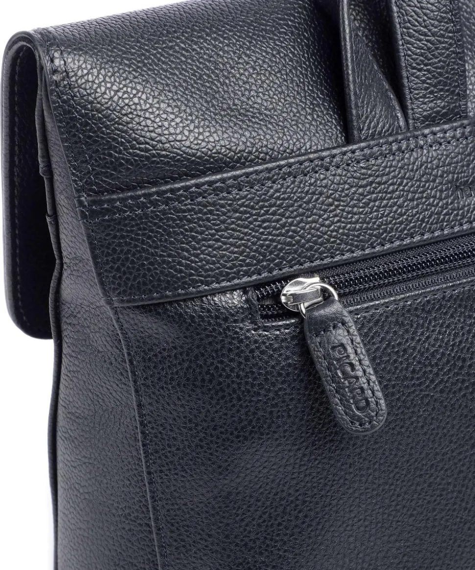 Luis Rucksack genarbtes Rindsleder navy