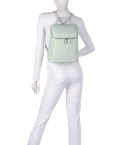 Luis Rucksack genarbtes Rindsleder mintgrün