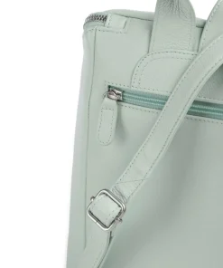 Luis Rucksack genarbtes Rindsleder mintgrün