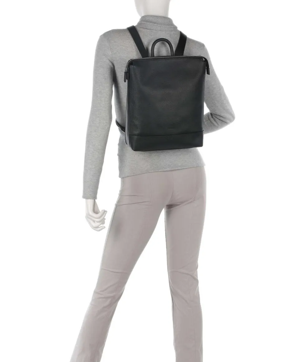 Luis Rucksack genarbtes Rindsleder schwarz