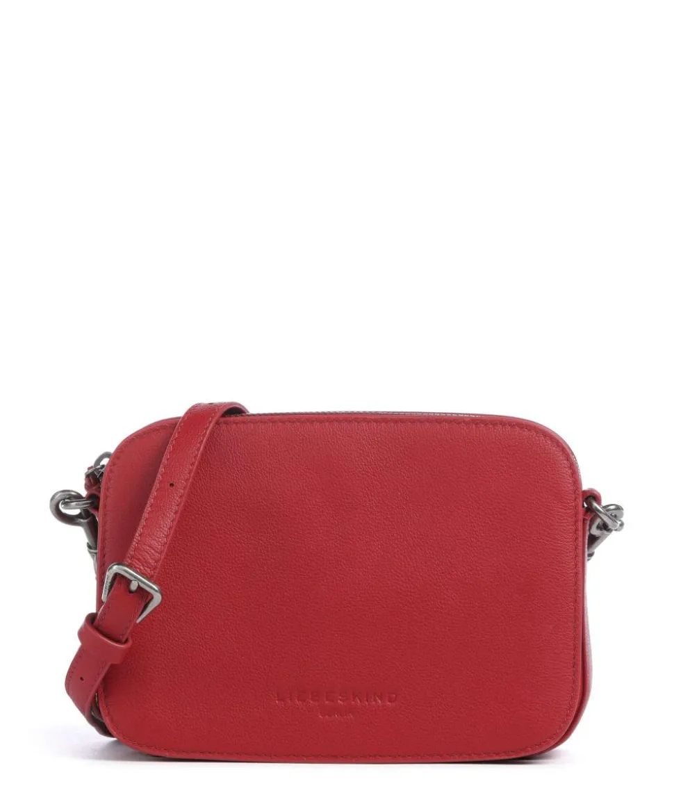 Luka Harris S Umhängetasche genarbtes Rindsleder dunkelrot