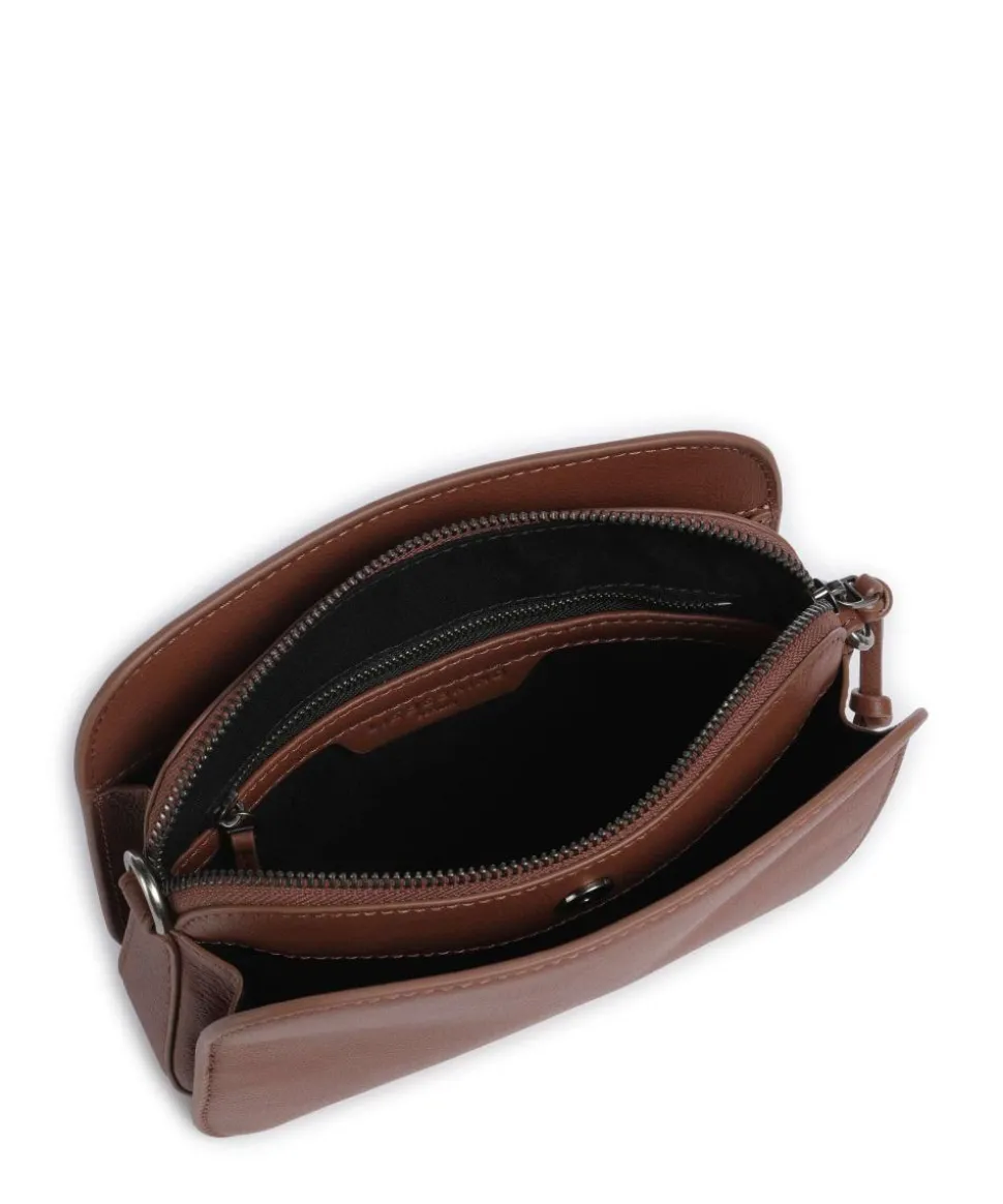 Luka Harris S Umhängetasche genarbtes Rindsleder braun