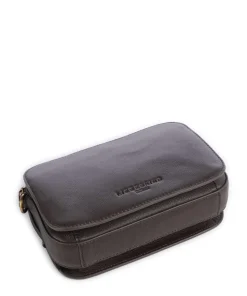 Luka Harris Umhängetasche genarbtes Leder dunkelbraun