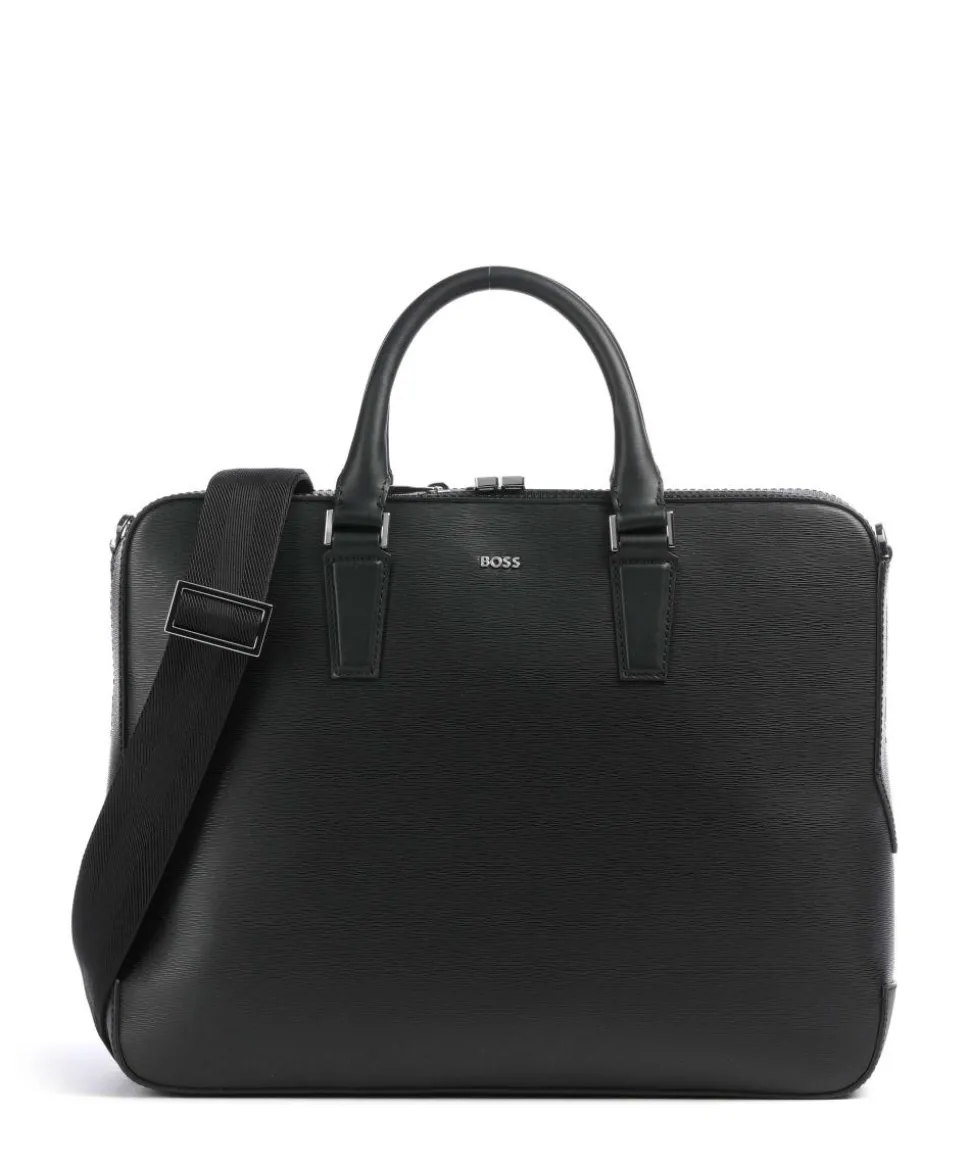 Luminary Aktentasche 14″ geprägtes Rindsleder schwarz