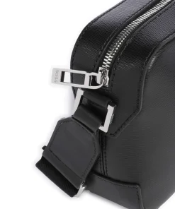 Luminary Umhängetasche geprägtes Rindsleder schwarz