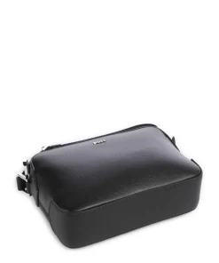 Luminary Umhängetasche geprägtes Rindsleder schwarz