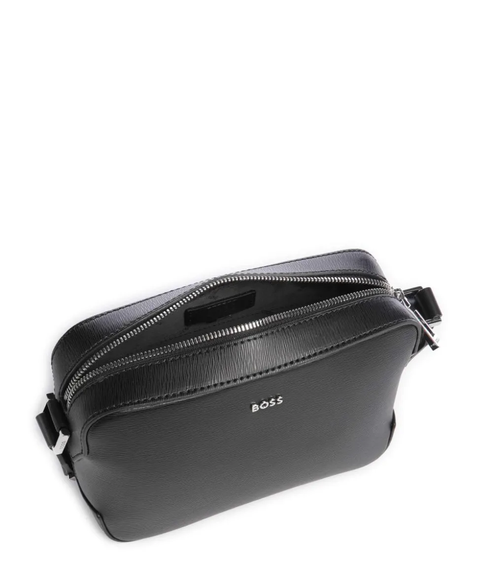 Luminary Umhängetasche geprägtes Rindsleder schwarz