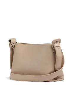 Luna Schultertasche Lederimitat beige