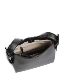 Luna Schultertasche Lederimitat schwarz