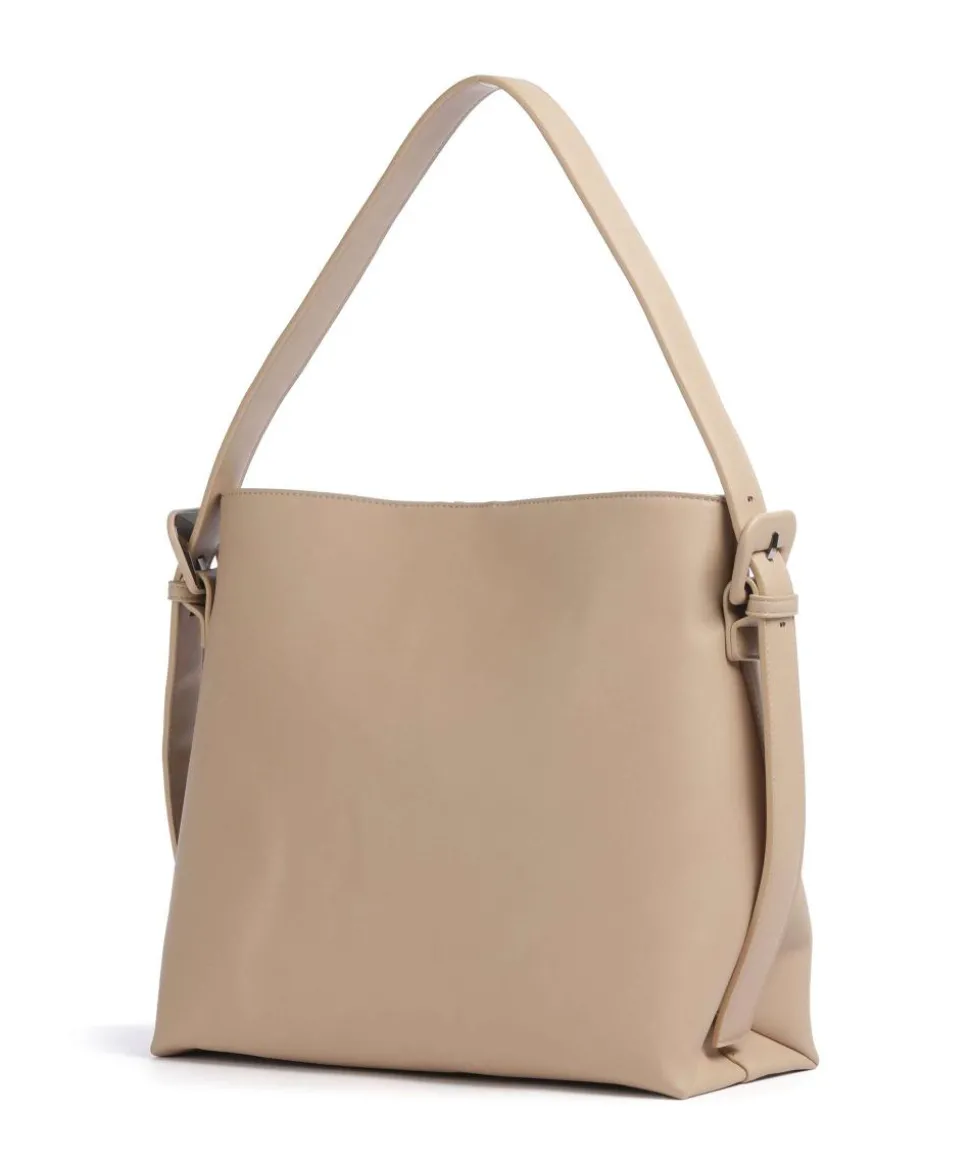 Luna Shopper Lederimitat beige