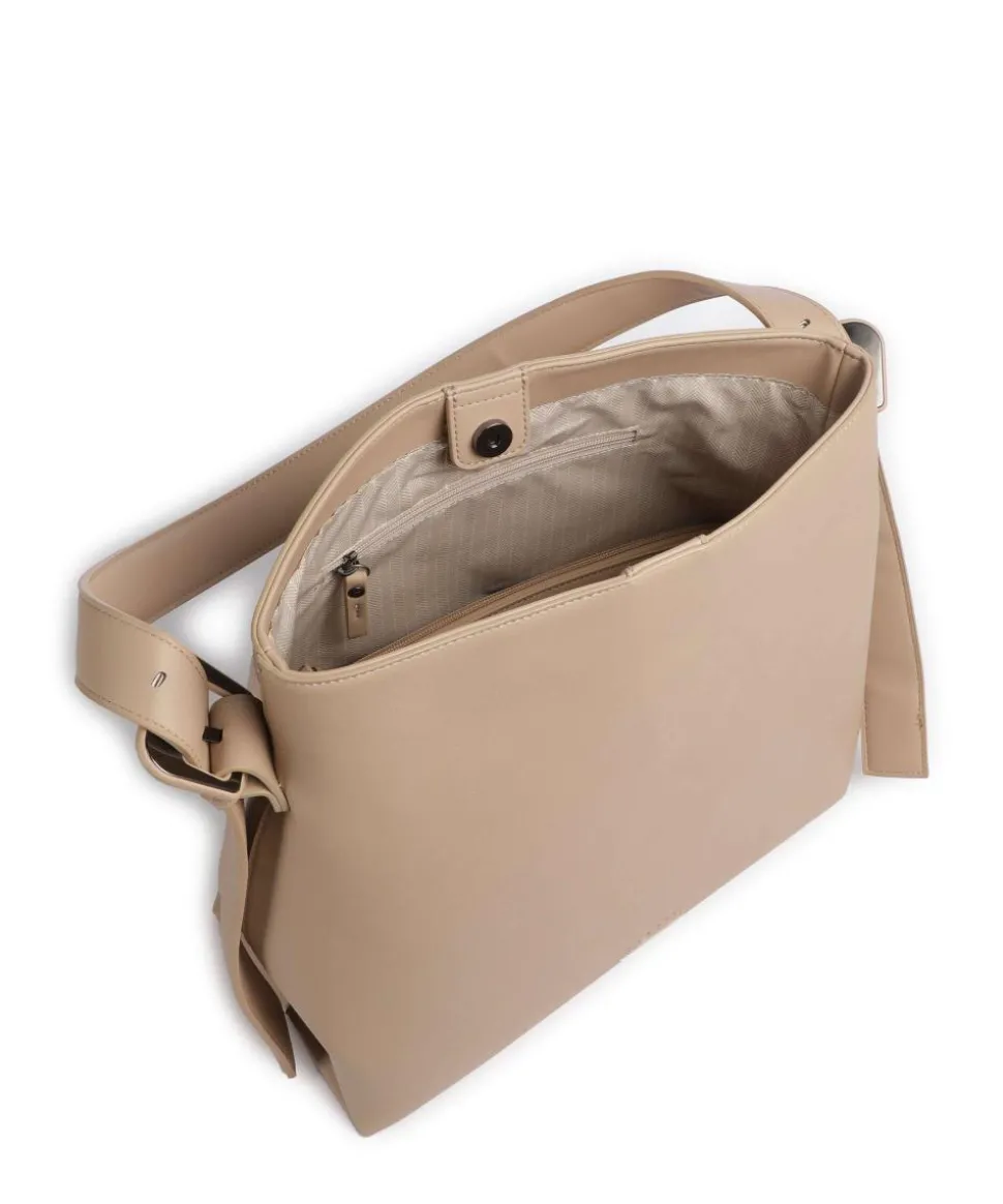 Luna Shopper Lederimitat beige