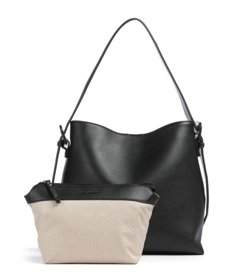 Luna Shopper Lederimitat schwarz