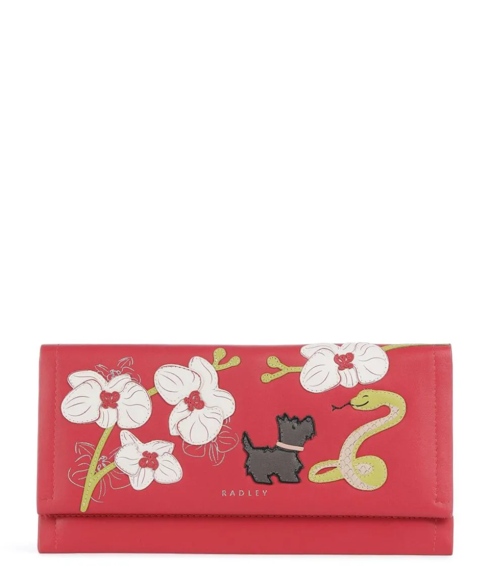 Lunar New Year Geldbörse fein genarbtes Rindsleder rot