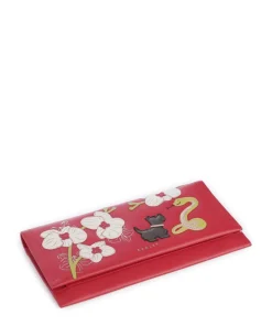 Lunar New Year Geldbörse fein genarbtes Rindsleder rot