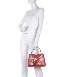 Lunar New Year Handtasche fein genarbtes Rindsleder rot