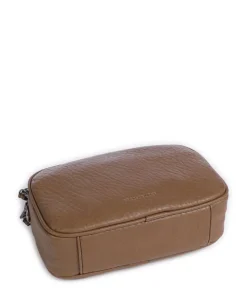 Lunar Umhängetasche genarbtes Leder braun