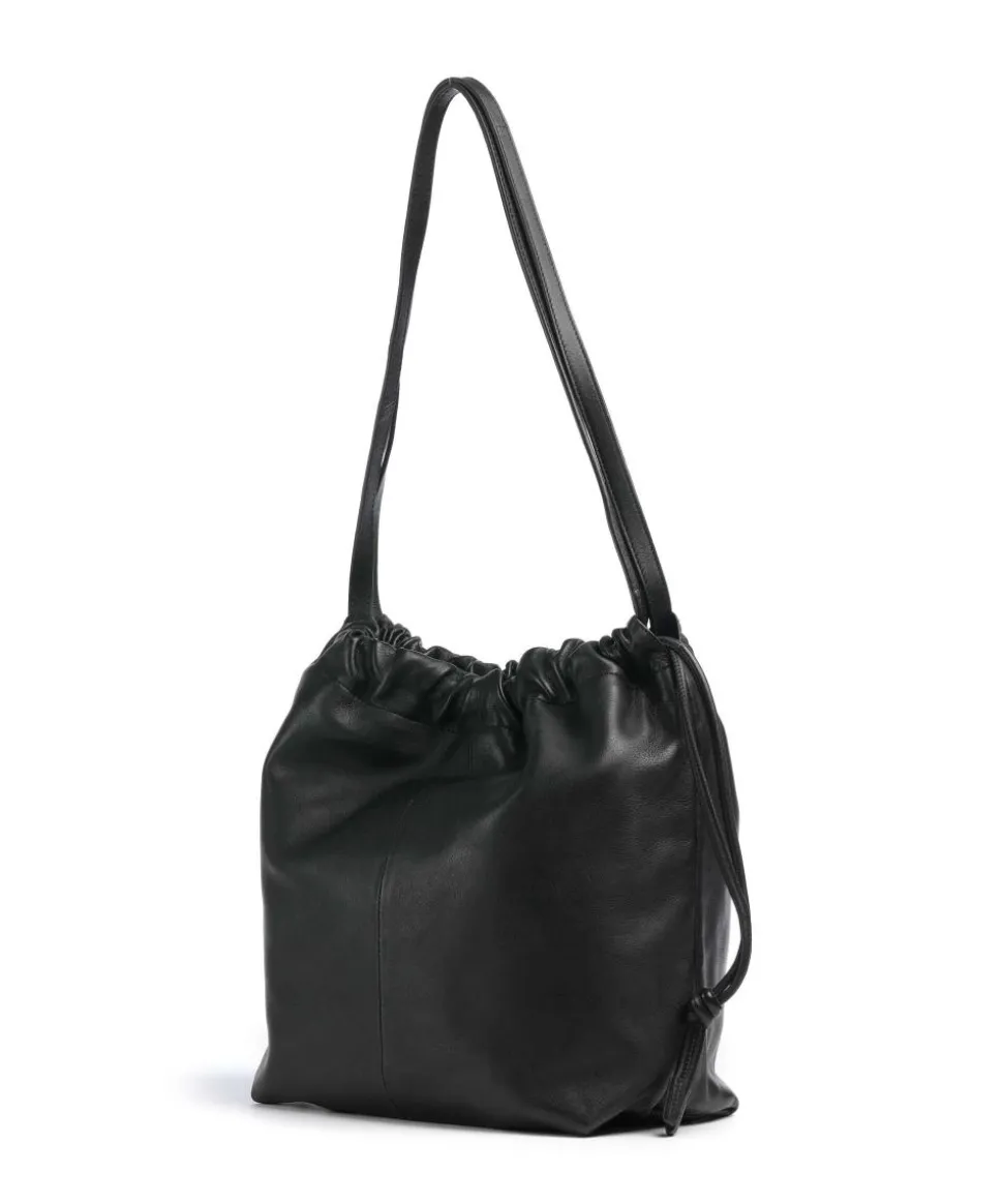 Lya Sheep Natural M Bucket bag Schafsleder schwarz