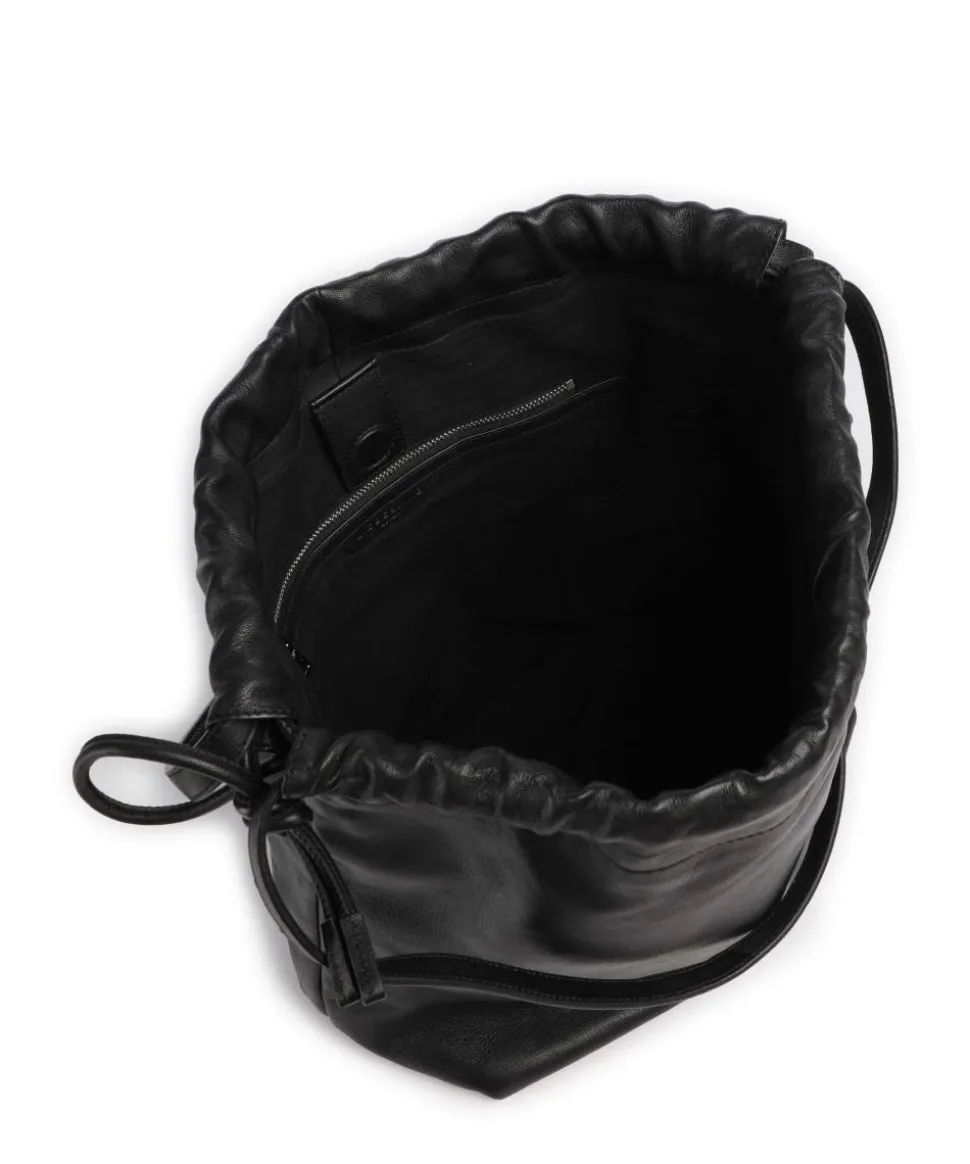 Lya Sheep Natural M Bucket bag Schafsleder schwarz