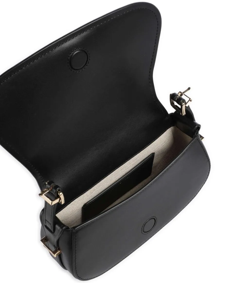 Lydia Small Umhängetasche fein genarbtes Rindsleder schwarz