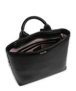 Lyon Rucksack Lederimitat schwarz