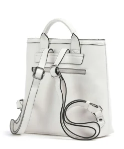 Lyon Rucksack Lederimitat weiß