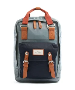 Macaroon Rucksack 14″ Nylon blau/grün