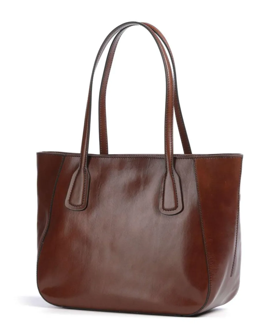 Maddalena Shopper fein genarbtes Rindsleder braun