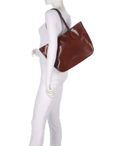 Maddalena Shopper fein genarbtes Rindsleder braun