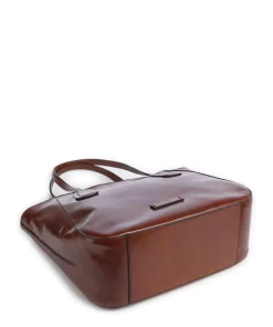 Maddalena Shopper fein genarbtes Rindsleder braun