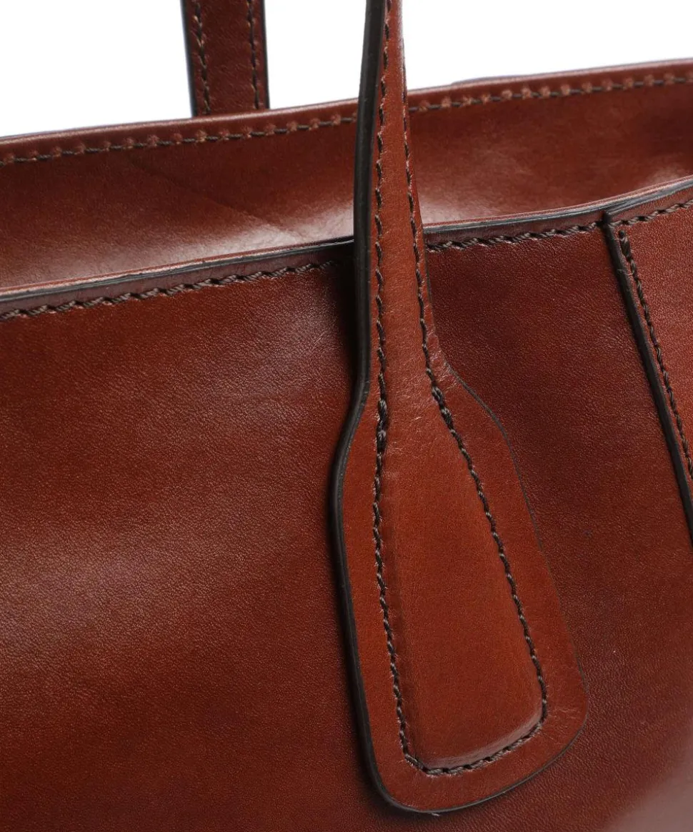 Maddalena Shopper fein genarbtes Rindsleder braun