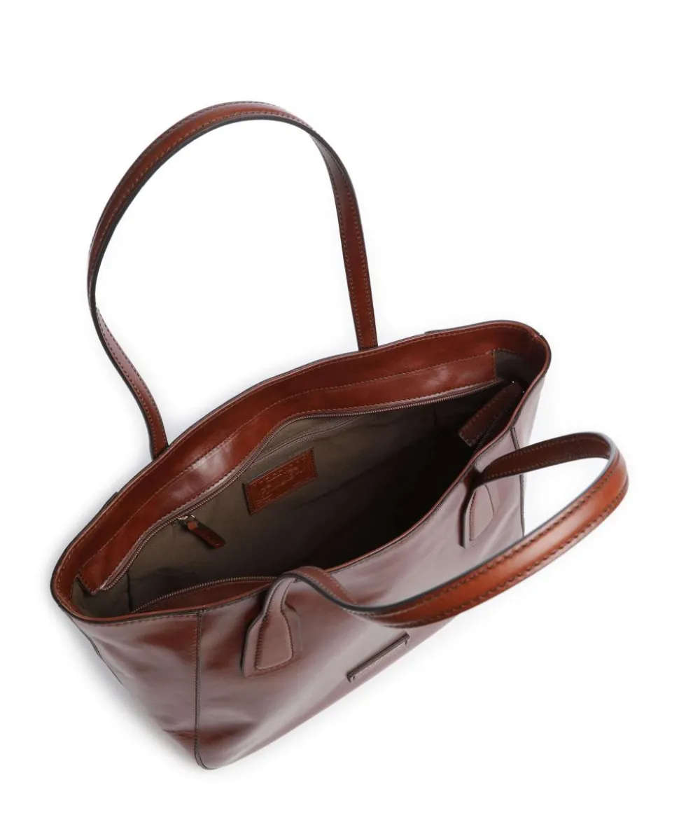 Maddalena Shopper fein genarbtes Rindsleder braun